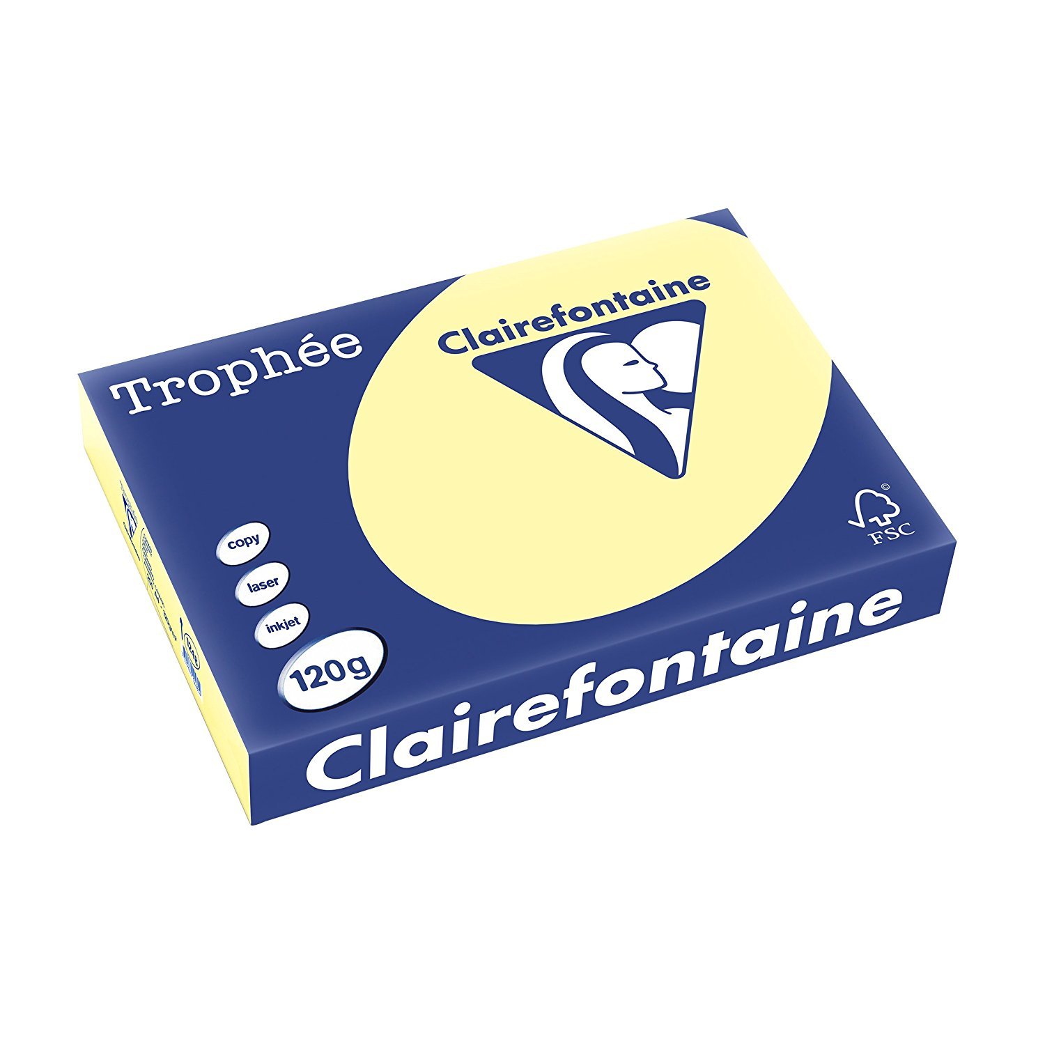 Clairefontaine colouredes Druckerpapier Trophée Pastell 1248C DIN A4 120 g/m² 250sheets yellow