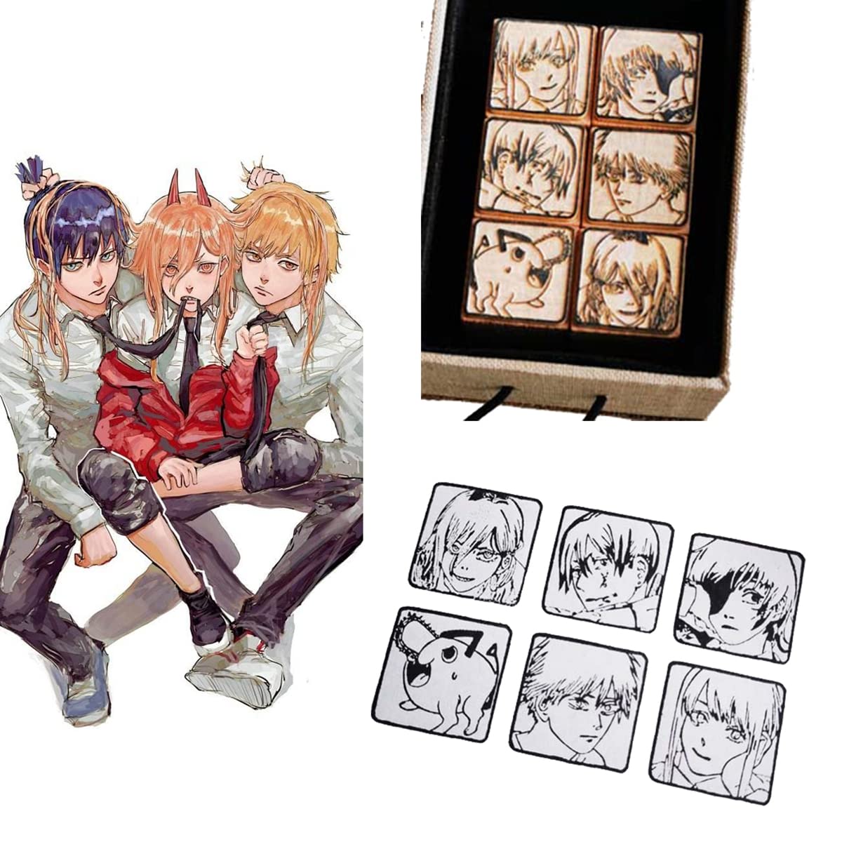  Man バンコクグッズ専用 Amazon.co.jp: 印鑑 チェンソーマン ハンコ スタンプ はんこ インク