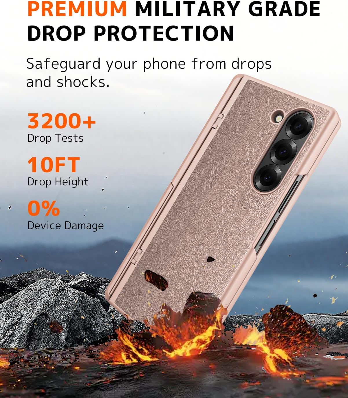 NINKI for Samsung Galaxy Z Fold 7 Case with Hinge Protective,Privacy Screen Protector Kickstand Leather Case Heavy Duty Rugged Shockproof Full-Body Cover for Samsung Galaxy Z Fold 7 Gold