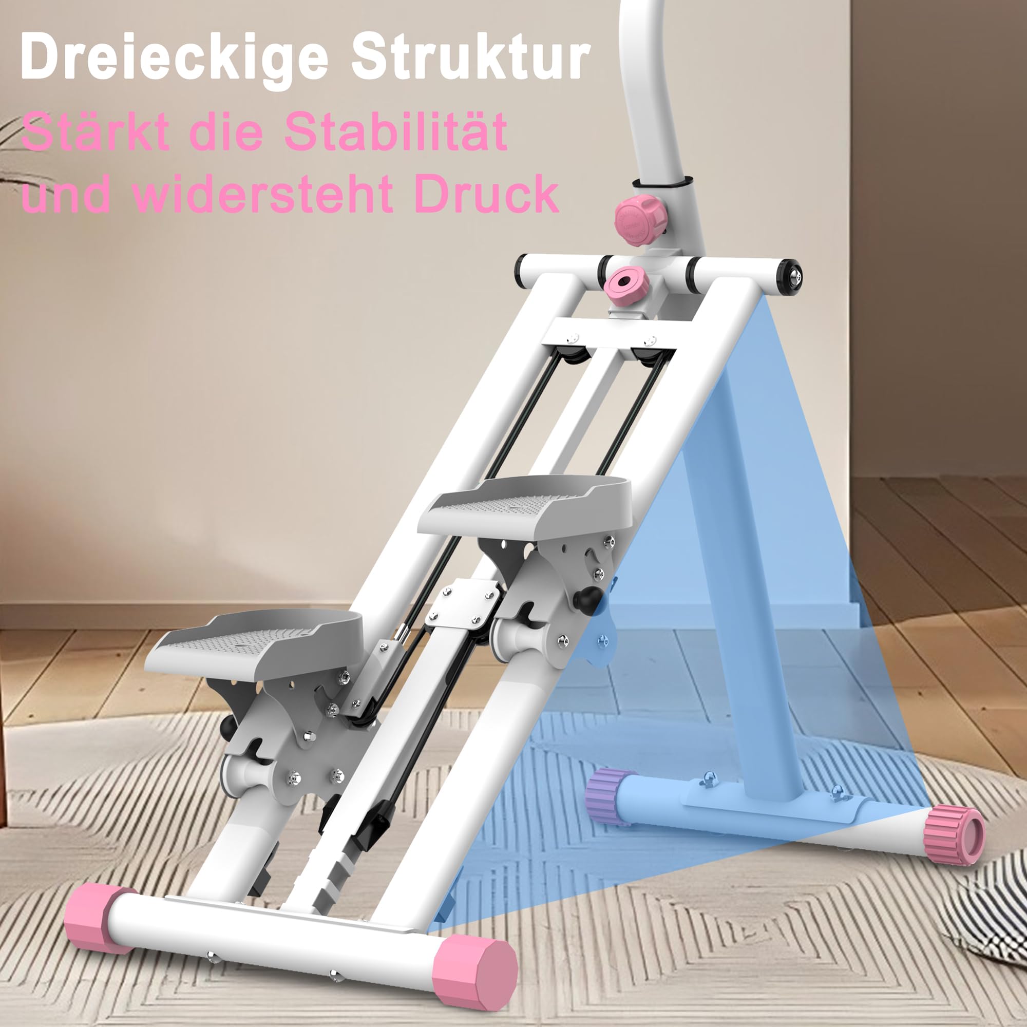 Stair Stepper con resistenza regolabile per la casa – Dispositivo di aggiornamento con tracciamento LCD e design salvaspazio, ideale per casa, palestra, appartamento e ufficio