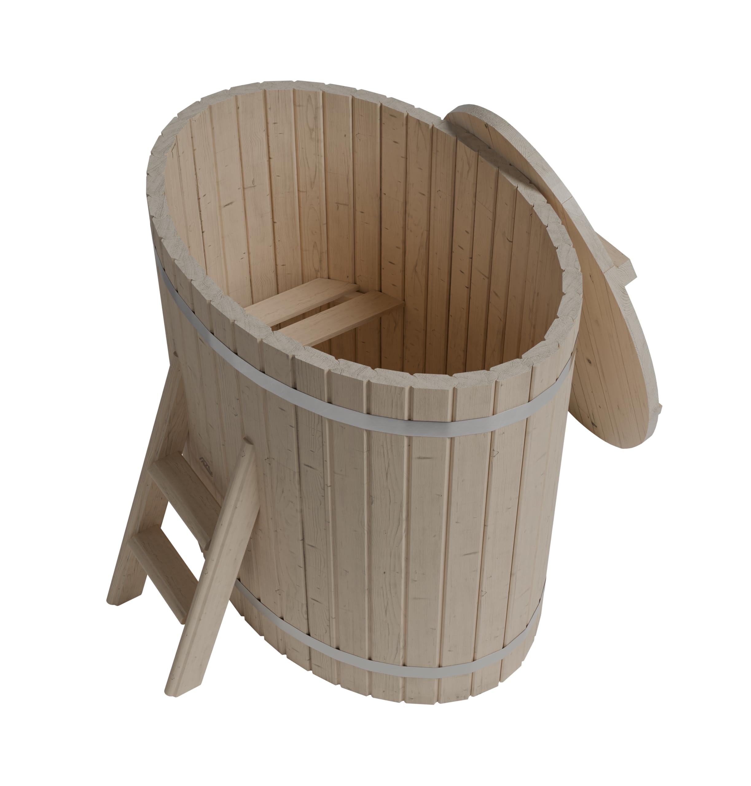 Holzfass zum Eisbaden Cold Tub Eistonne 120 cm Model 1BO