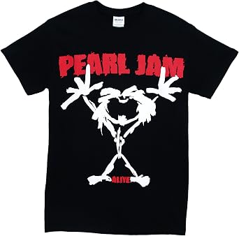 Pearl Jam Stick Man Mens T-Shirt - Black X-Large