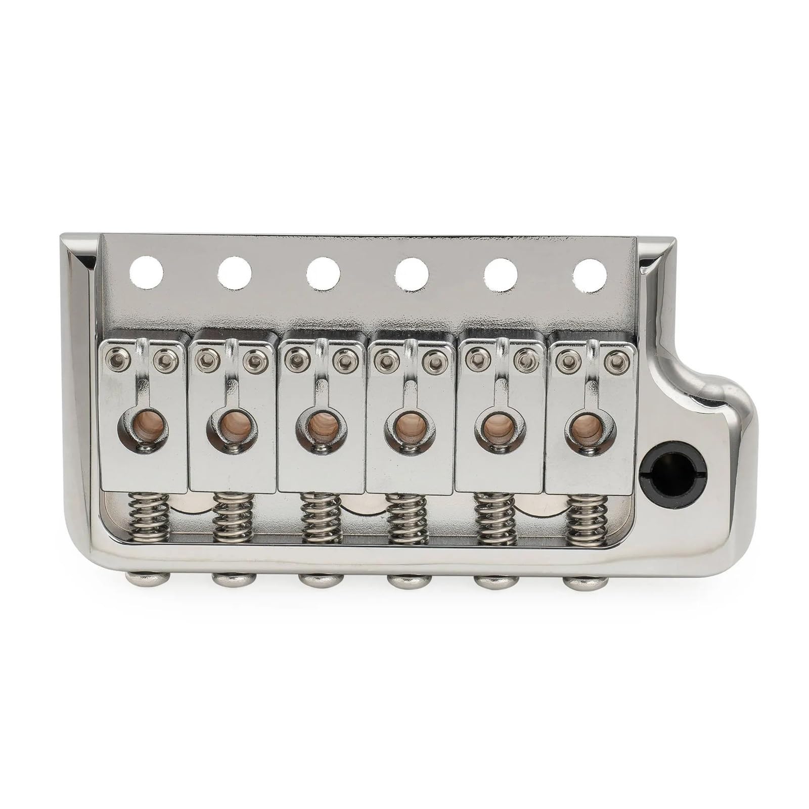 Mostek Gitarowy 52,5 Mm W Całości Z Litego Mosiądzu 6 Śrubowy Mostek Tremolo Z Blokiem Do Gitary Elektrycznej Trwały(Chrome)