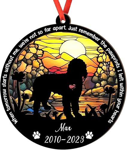 Miniatura 18 de Adorno personalizado para atrapasoles Bichon Frise, Bichon Frise Sun Catcher Adorno de Navidad – Regalo para perro amante, Bichon Frise 3D 2 capas