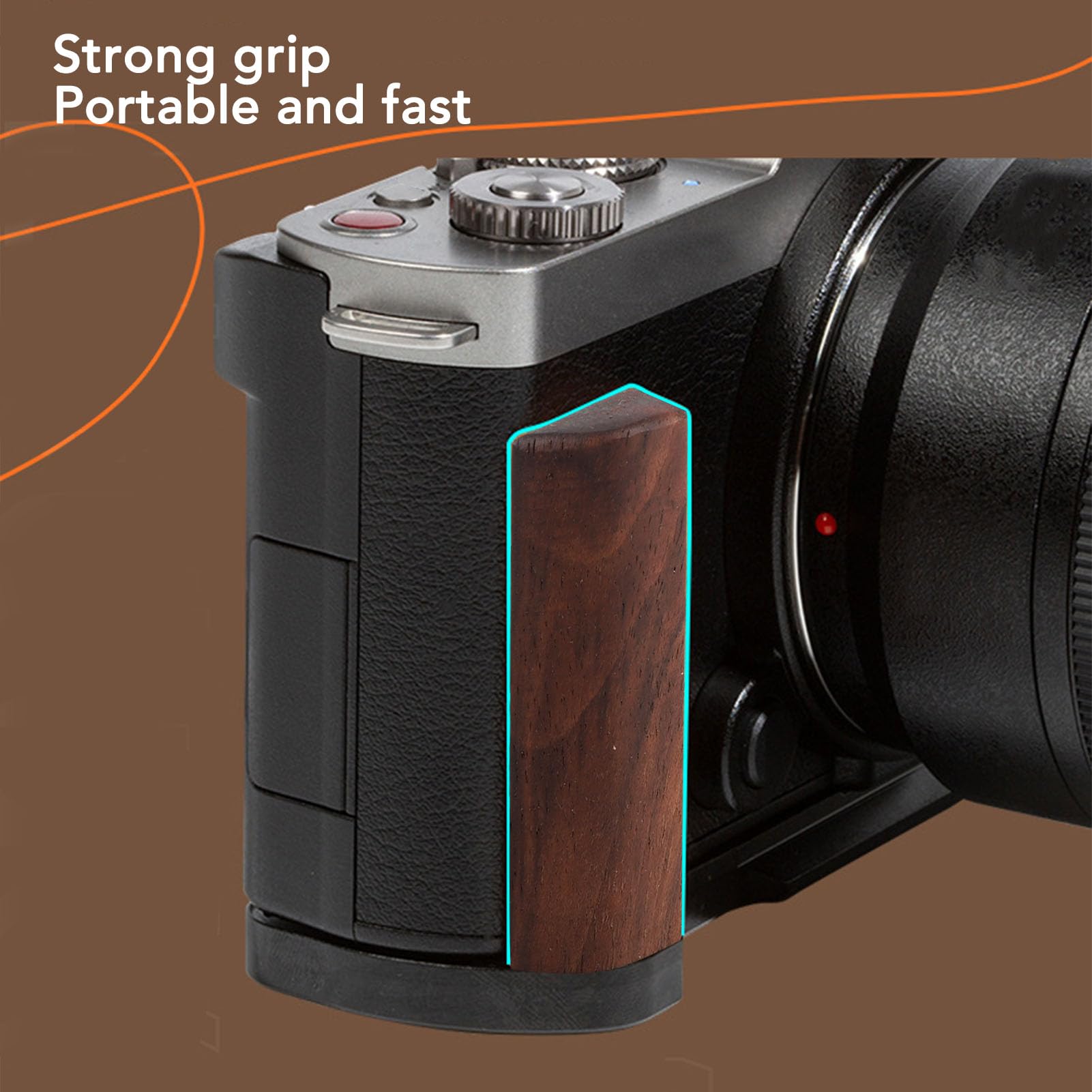 Uchwyt do aparatu LUMIX S9, uchwyt w kształcie litery L z wbudowaną płytą szybkiego zwalniania do Arca, otwór na śrubę 1/4 cala, antypoślizgowy wspornik L ze stopu aluminium