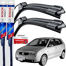 Par Palheta Limpador Parabrisa Dianteiro Silicone Bosch Paleta Polo 2002 á→2008
