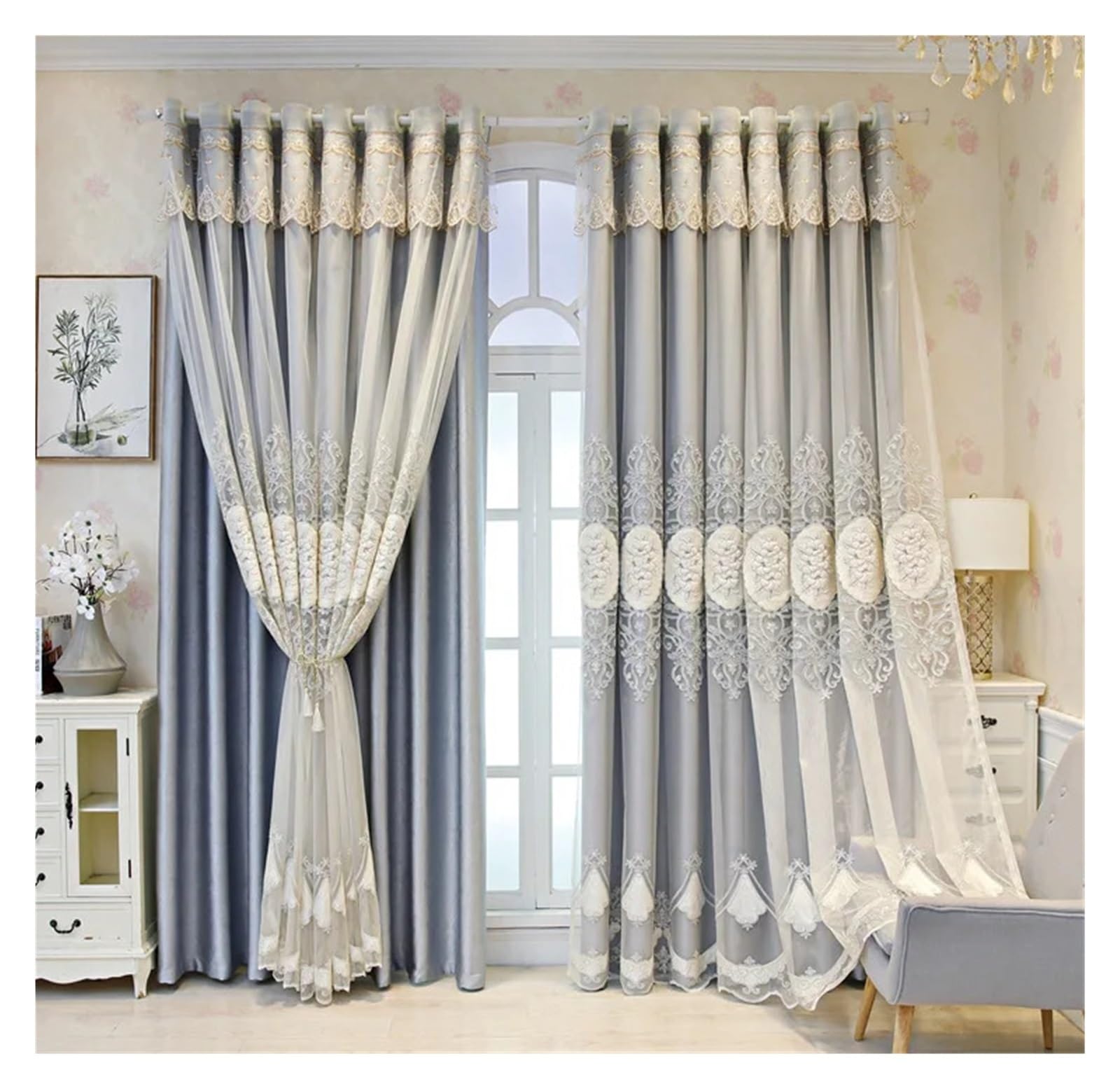 Rideau occultant double couche pour une chambre plongée dans le noir complet