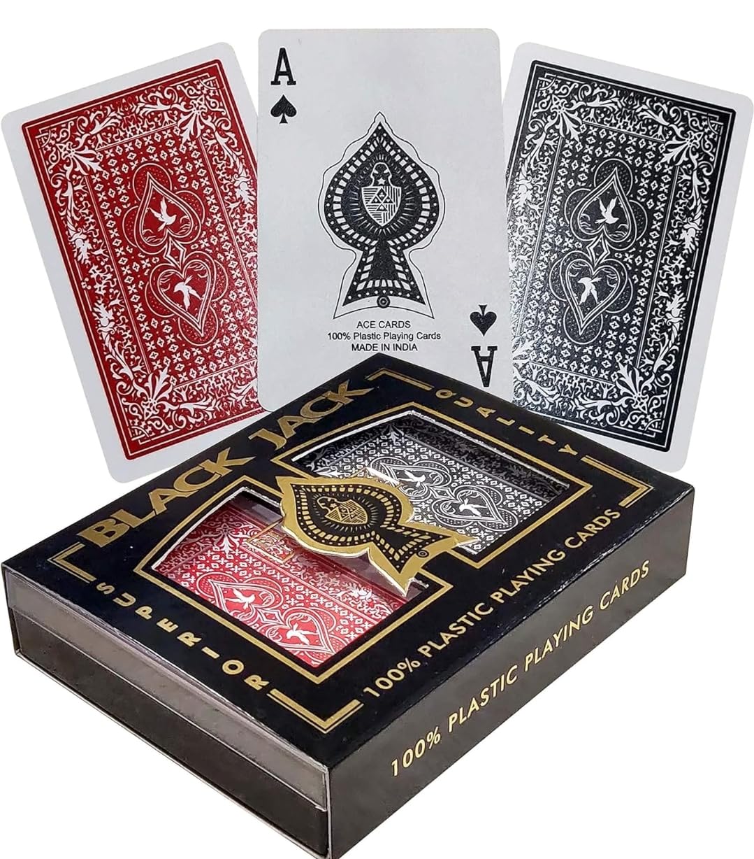 Premium Plastic Playing Cards, Bridge Size, 2 Decks, Multicolour (B0DGDYJWZT) Amazon Price History, Amazon Price Tracker