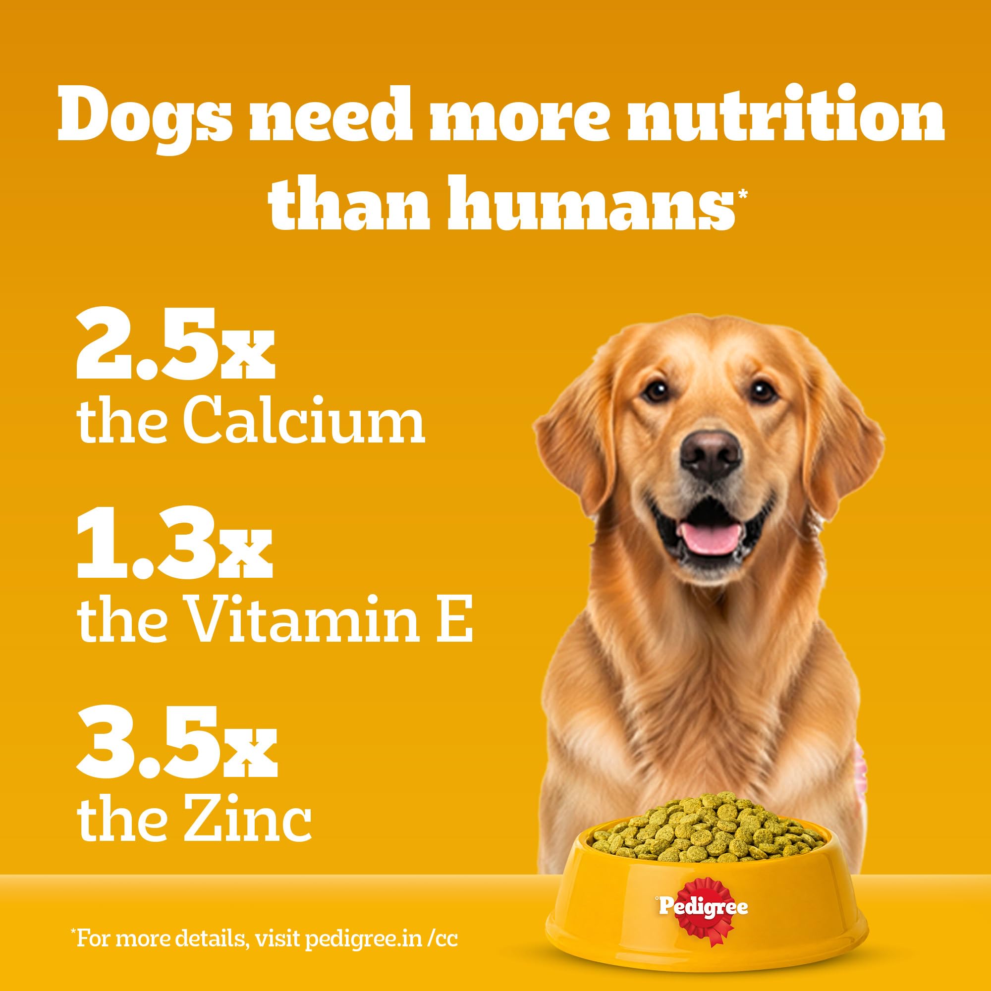 Pedigree Puppy & Adult Vegetarian Dry Dog Food 1kg with Protein & Calcium 4