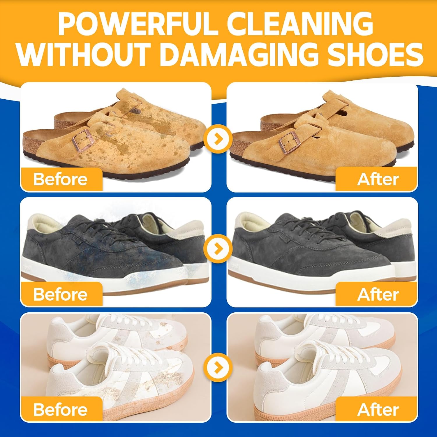 Suede Shoe Cleaner Kit– Effectively Removes Dirt & Water Marks,Nubuck Cleaner,Cleans & Restores Shoes-6.76 Oz