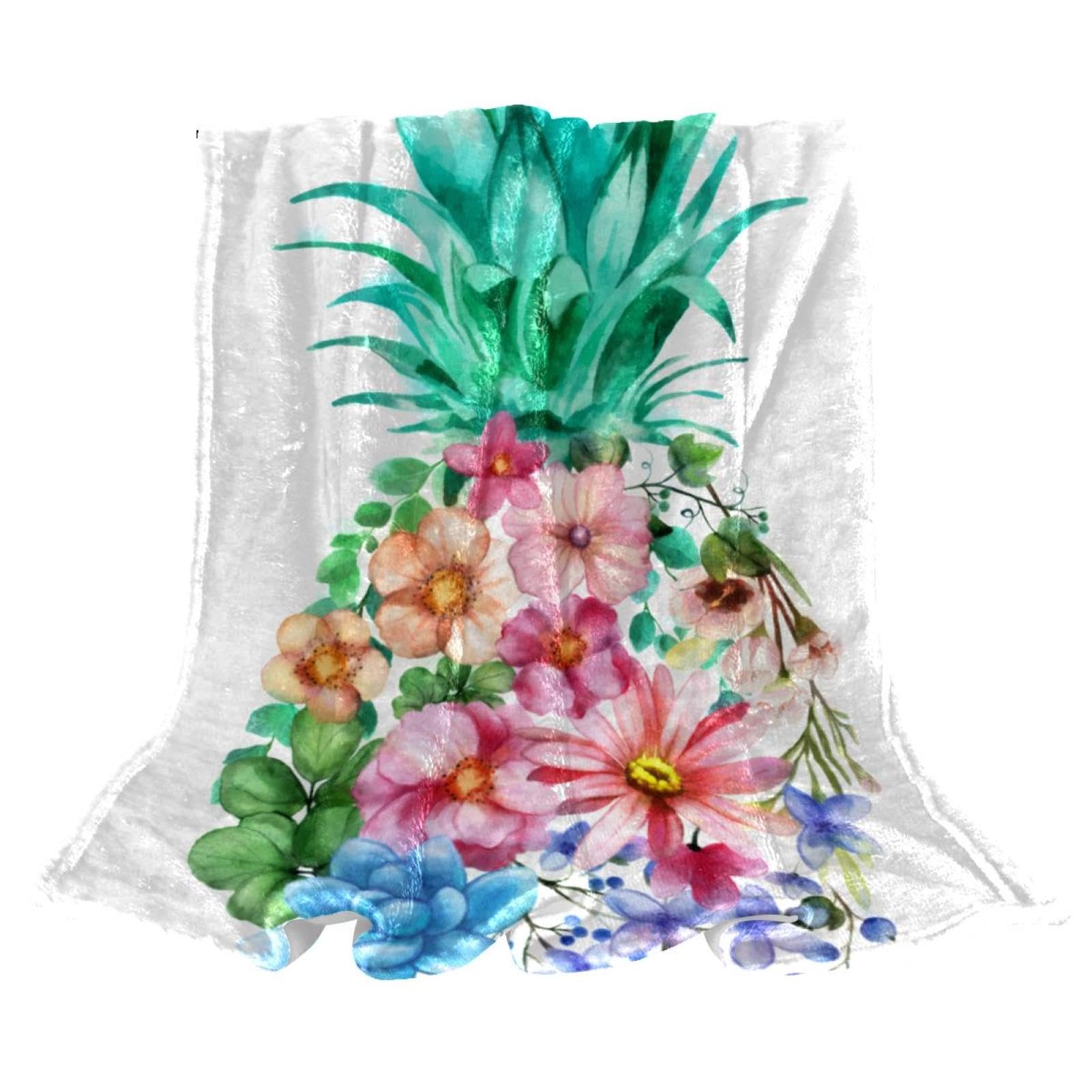 Couverture polaire ananas anti-froid pour réchauffer le canapé et le lit