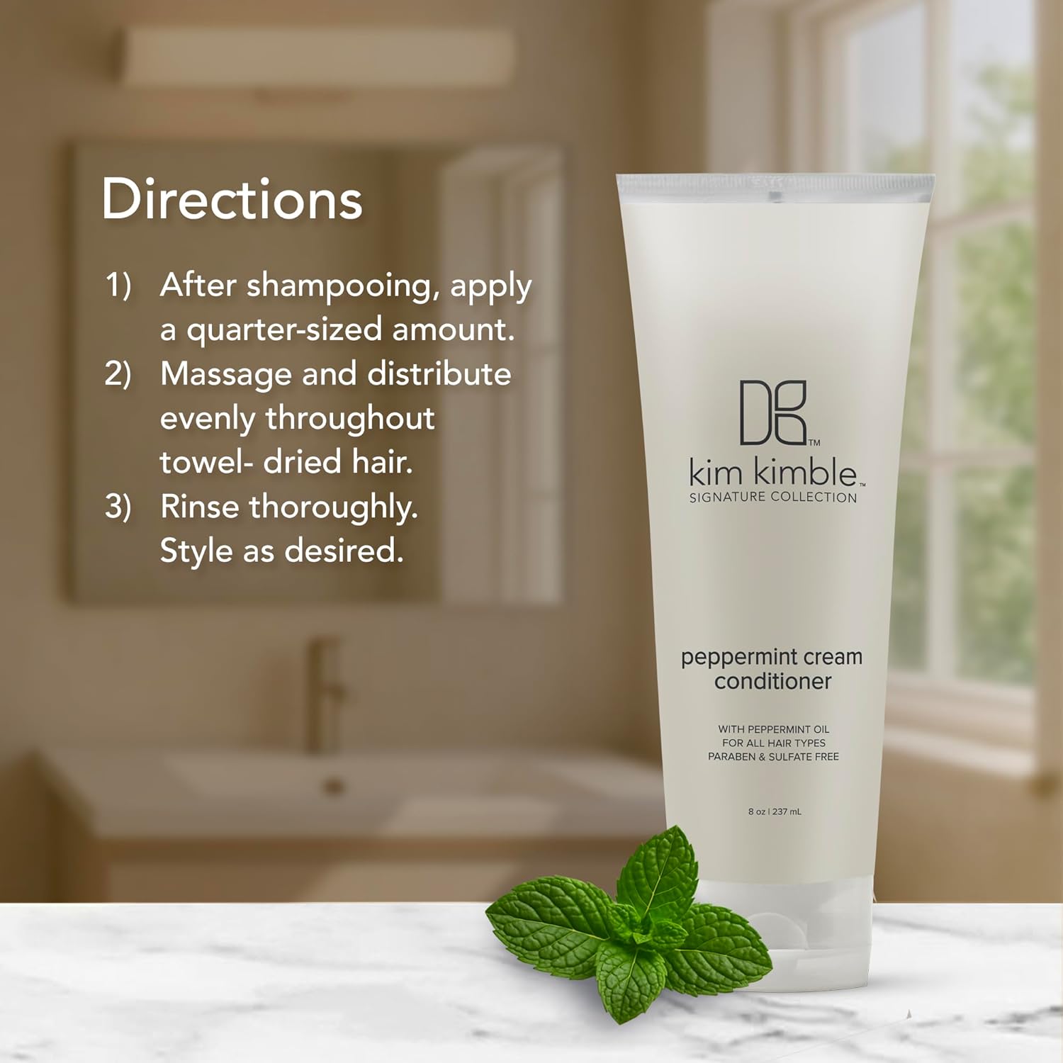 Kimblebeauty Peppermint Cream Conditioner: Refreshing Peppermint Hydration for Scalp Relief & Healthy Hair, 8.0 Fl. Oz. / 237 ml - Image 6
