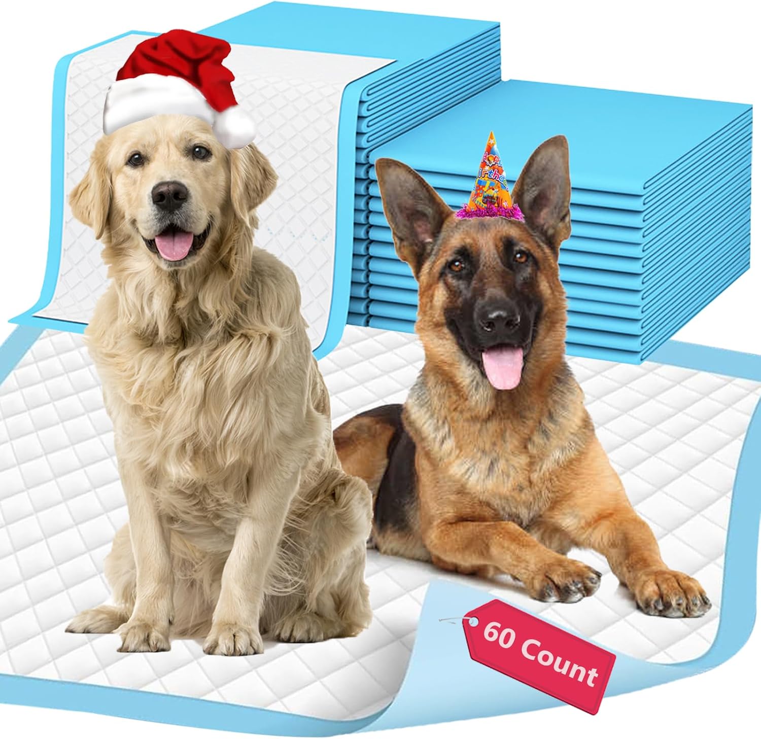 XXL Thicken Pet Pee Pads – 32″x36″ 60 Count, Extra Large, Leak-Proof & Super Absorbent, Disposable Quick Dry Puppy Training Pads for Dogs, Cats & Pets XXL Thicken Pet Pee Pads – 32″x36″ 60 Count, Extra Large, Leak-Proof & Super Absorbent, Disposable Quick Dry Puppy Training Pads for Dogs, Cats & Pets