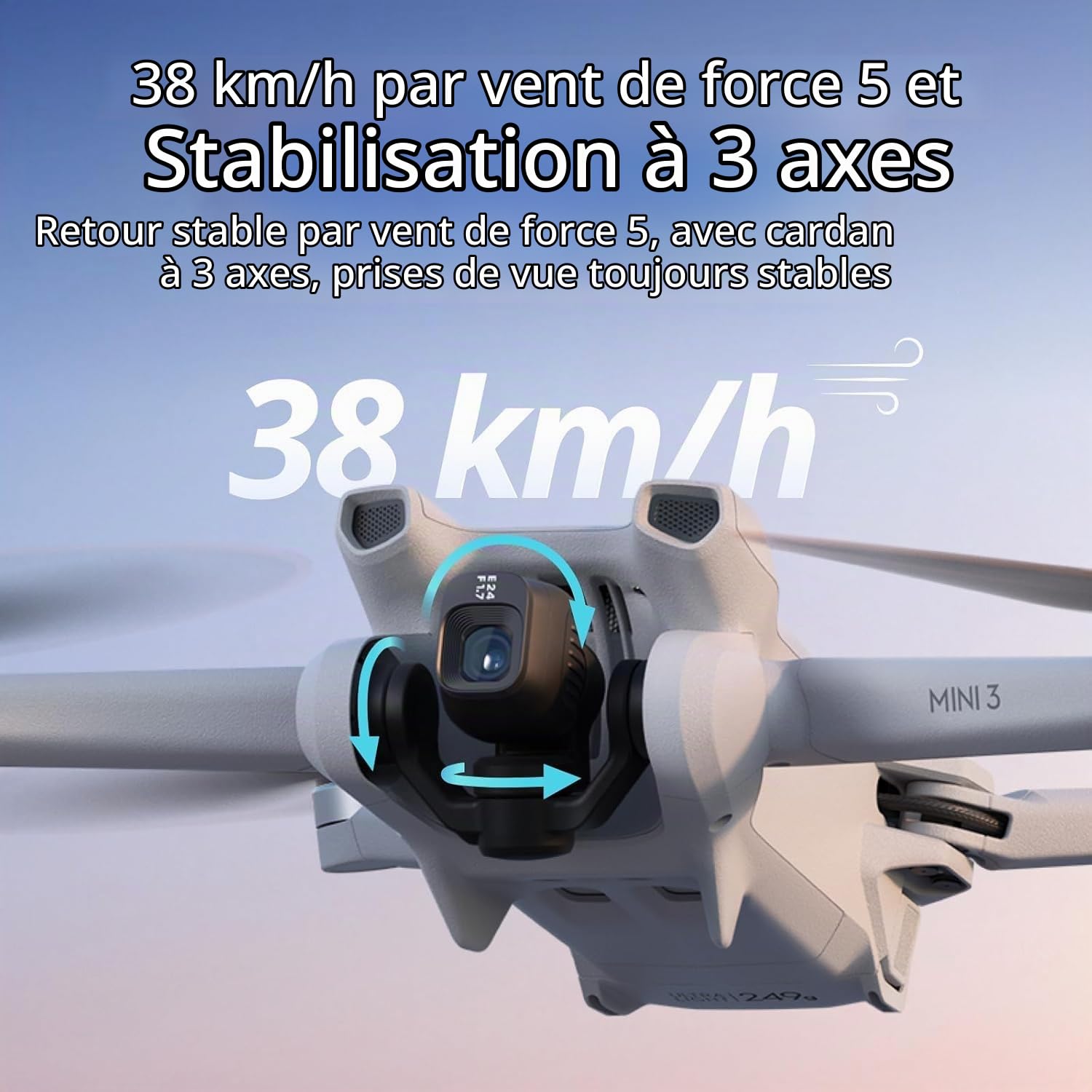DJI Bundle Fly More Mini 3 (DJI RC) – Mini Drone Caméra Léger avec Nacelle à 3 Axes et Vidéo 4K HDR, Trois Batteries pour un Vol de 114 Min, Prise de Vue Verticale, Transmission Vidéo jusqu’à 10 km