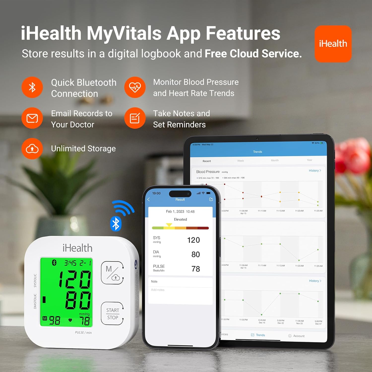 Accurate Bluetooth Blood Pressure Monitor 5 71TTjeoCOHL. AC SL1500