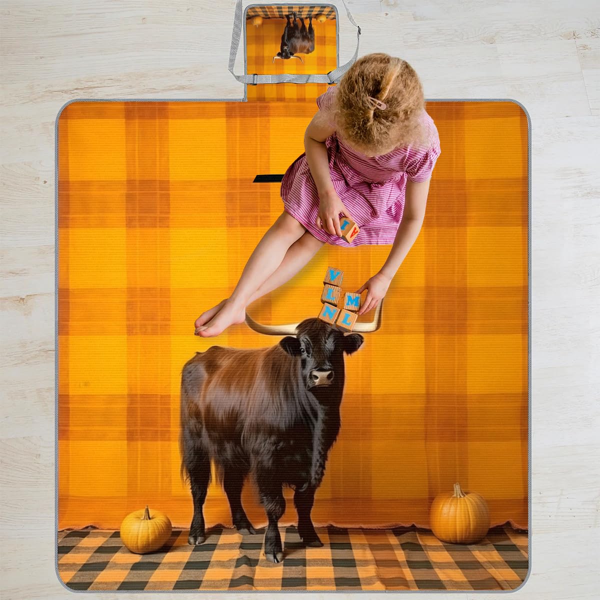 Manta de picnic de 150 x 145 cm, manta de playa plegable para exteriores, impermeable, para playa, camping, senderismo, picnic