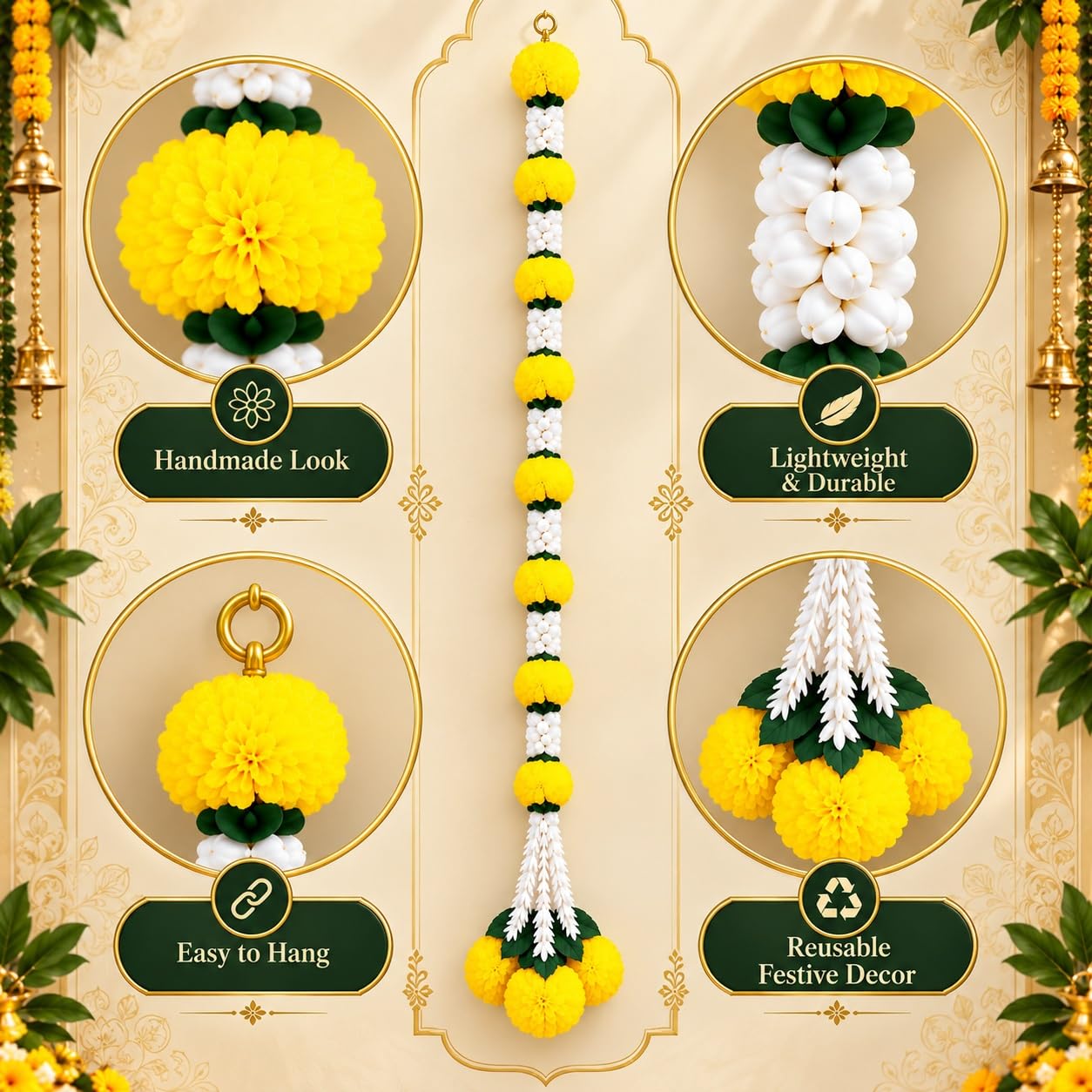 Rajasthan Marigold Garland - Diwali & Wedding Decor -2 Rajasthan Marigold Garland - Diwali & Wedding Decor -2