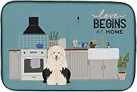 Vista 465 de Caroline's Treasures CK7824DDM - Tapete absorbente para secado de platos con diseño de bulldog inglés, rojo y blanco, para encimera de cocina, 14 x