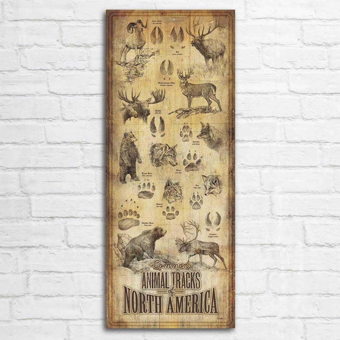 BLACK FOREST DECOR North American Tracks Wood Chart