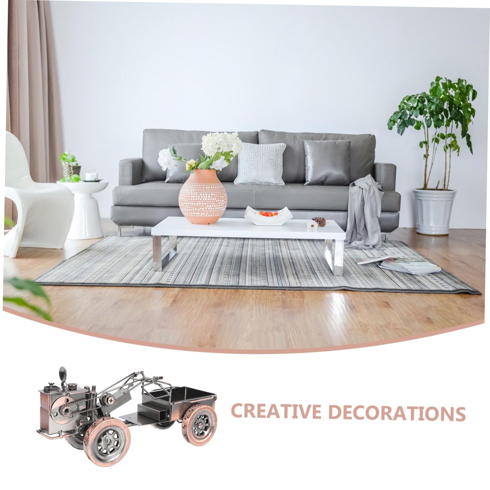 Modell Ornament aus Retro Stil Deko für Schreibtisch Kreative Wohnaccessoires Antikbraun für Fotografie und Dekoration