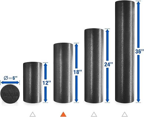 Miniatura 3 de Yes4All - Rodillos de espuma de polietileno de baja densidad, 12182436 pulgadas, para masaje muscular, yoga, ejercicios de la zona media y terapia