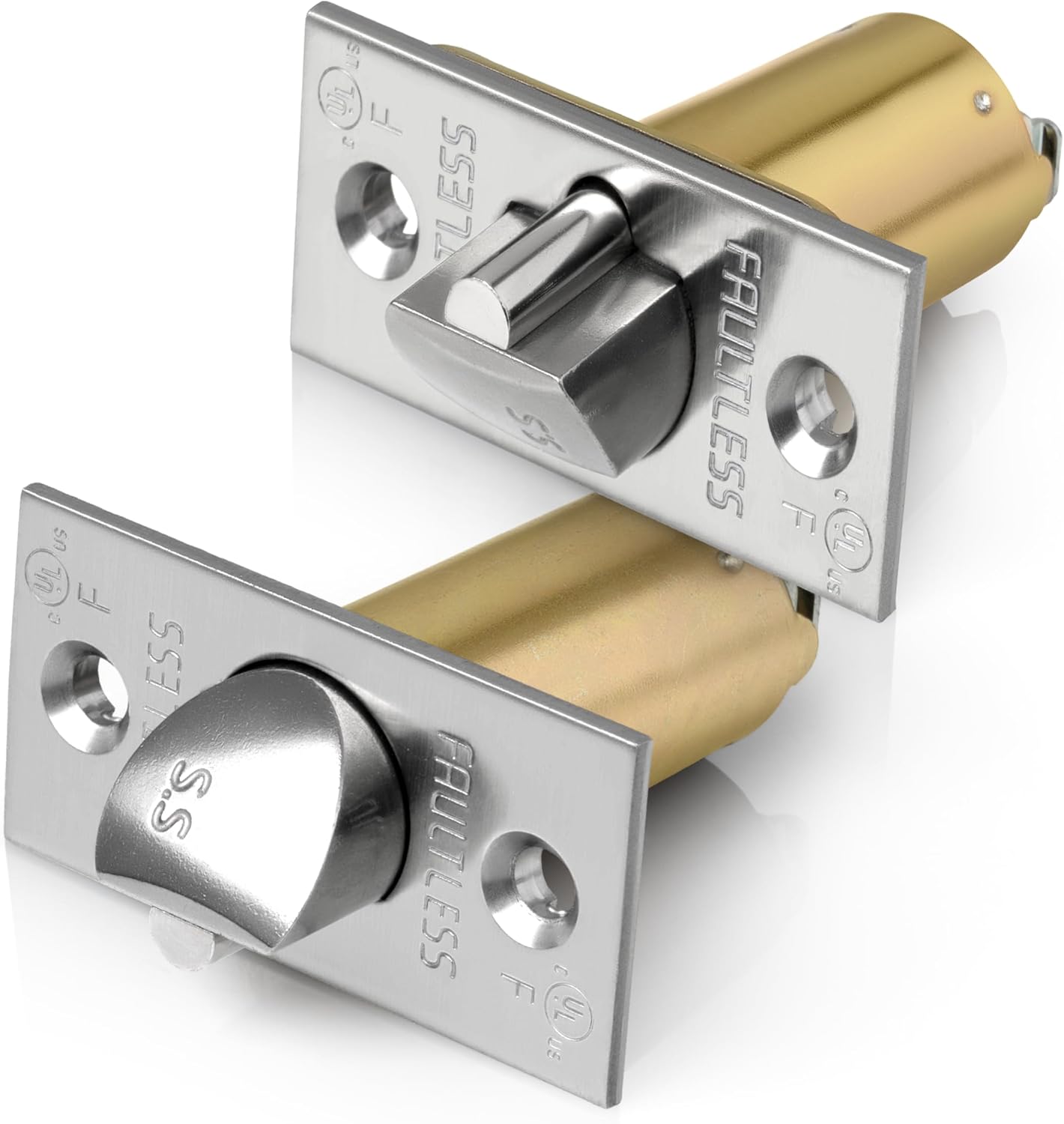 Deadlatch Replacement : Keyed Knob & Lever Door Lock : 2 3/4 Inch 70mm & 2 3/8 Inch 60mm Backsets : Keyed Entry Fire Rate Replacement Deadlatch : Universal Square Corner Dead Latch Commercial Grade 2