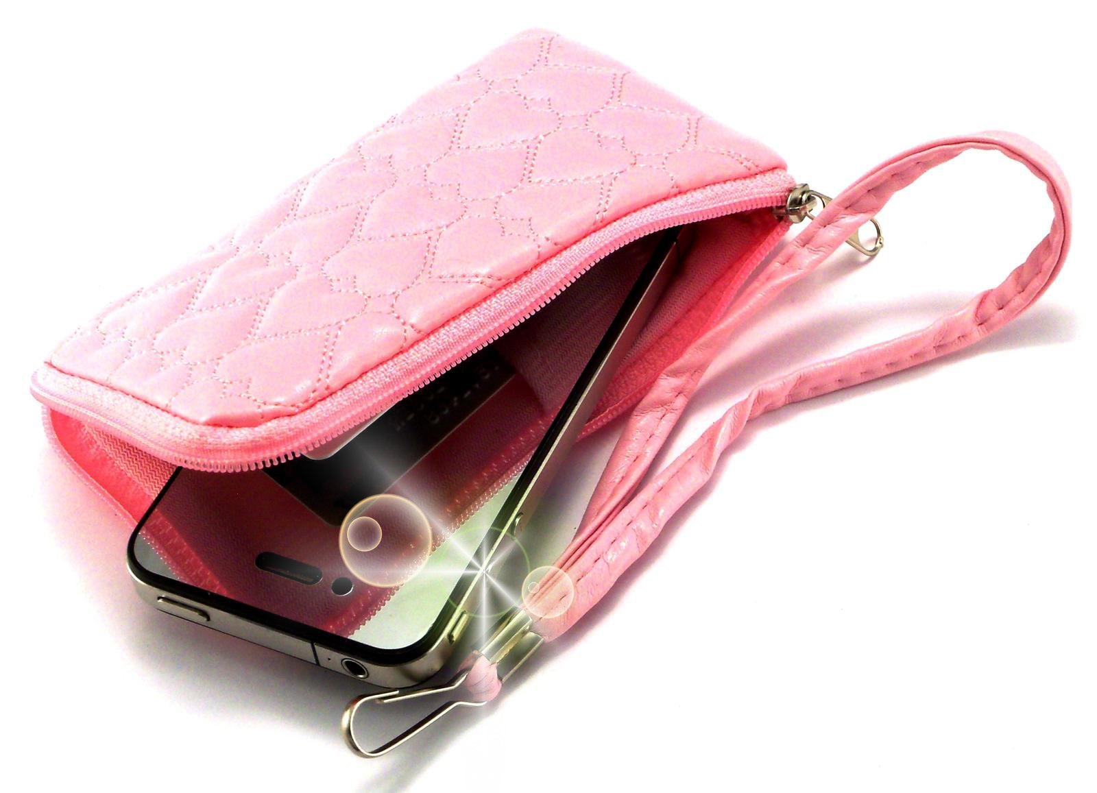 Etui housse Motorola WX180 avec portefeuille et range cartes couleur rose