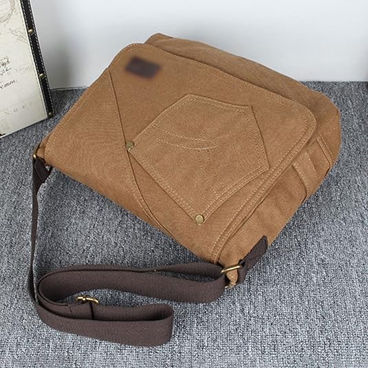 Buy Psampa Men's Canvas Crossbody Casual Shoulder Bags Vintage