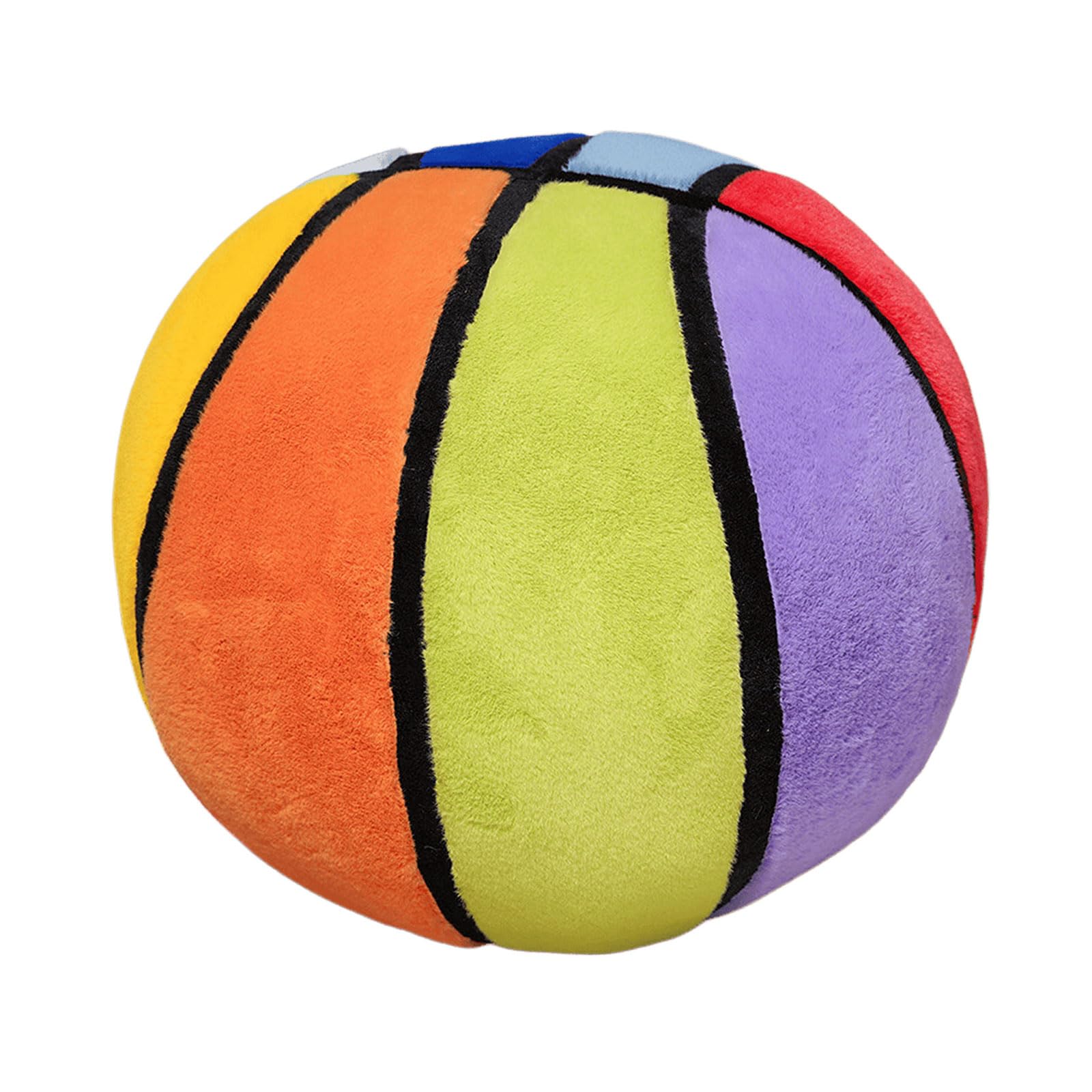 ZEPFJHE Realistic Basketball Themed Round Cushion with PP Cotton Filling Fleece Stuffed Throw Pillow for Living Room Bedroom Basketball Fleece Pillow