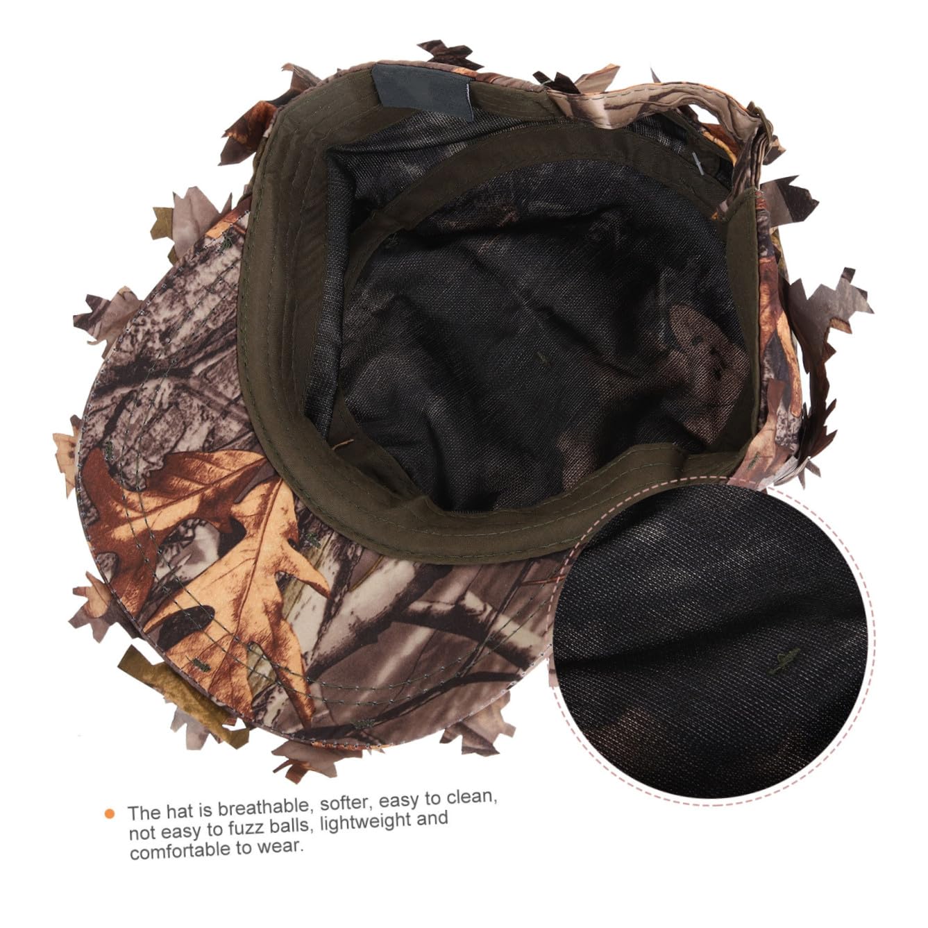LIFKOME Chapeau Camouflage Bord Hommes Femmes Visière Douane pour Soleil Sport Voyage Chapeaux Casquette De Baseball De Feuille De Jungle De Chasse Polyester