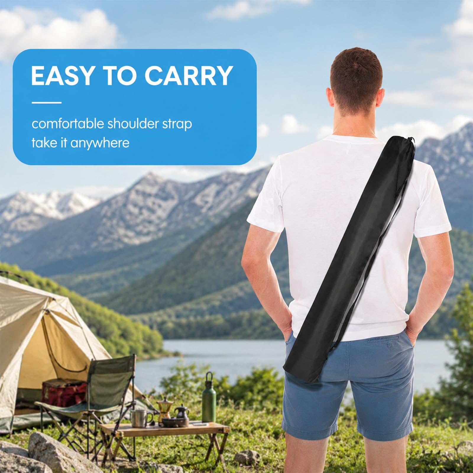 Funda protectora para sombrilla de playa 2 piezas, Oxford impermeable resistente 145×22cm con asa, para exterior y jardín