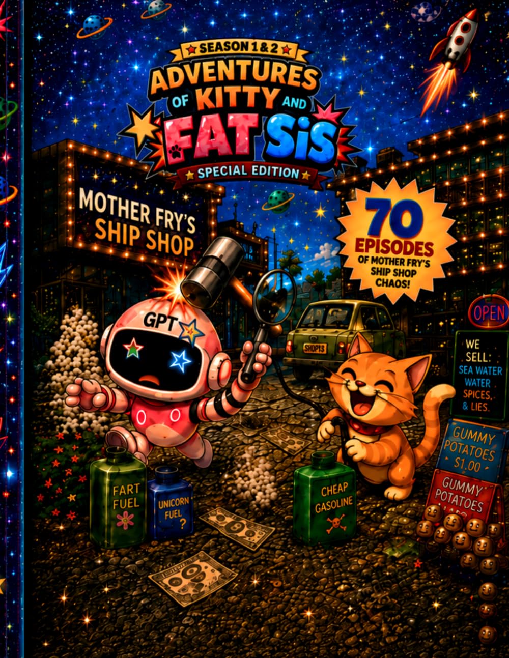 Adventures of Kitty and Fat Sis: Season 1 & 2 Special Edition: 70 Episodes of Mother Fry’s Ship Shop Chaoss