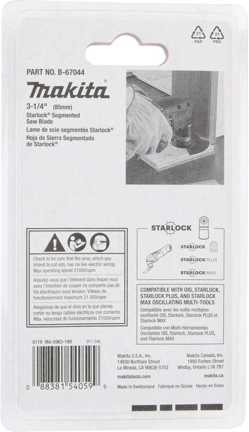 Makita B-67044 3-1/4" Starlock® Segmented Saw Blade
