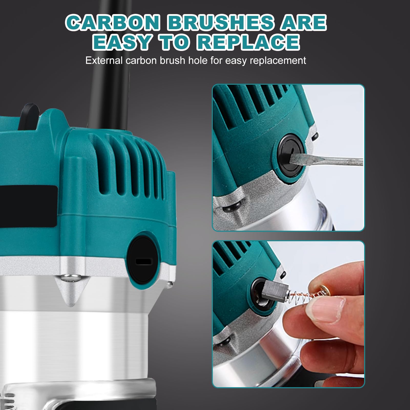 Outil de routeur, fraiseuse à bois compacte 110 V 800 W pour menuiserie, tondeuse électrique portative 30 000 R/min, bord compact laminé pour rainurer, découper, sculpter