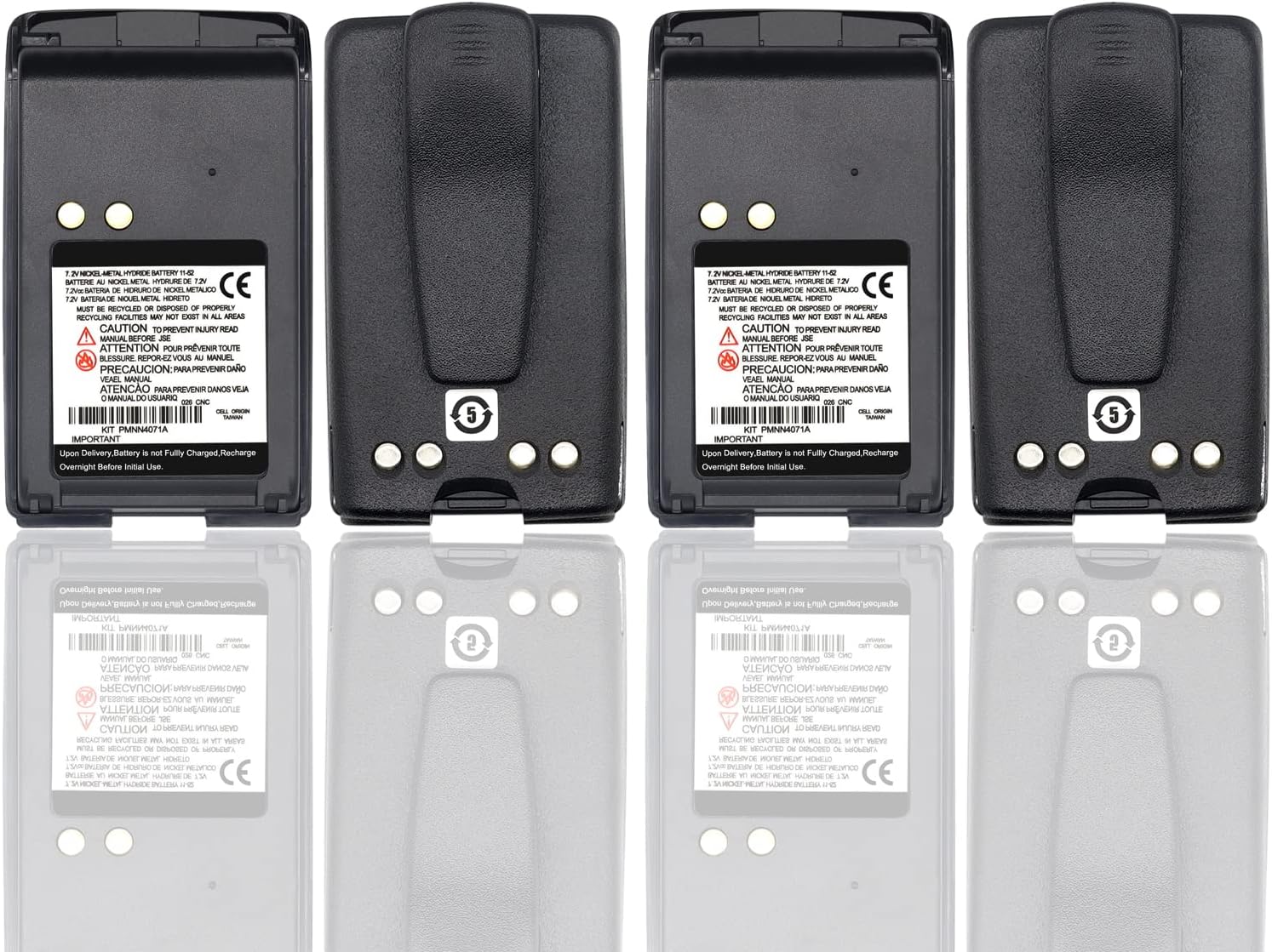 (4PCS) PMNN4075A Battery PMNN4075AR NI-MH [2026 New Version] for Motorola Mag One BPR40 A8 A6 BC130 PMNN4071 PMNN4071AC PMNN4075 PMNN4071A PMNN4071AR Battery