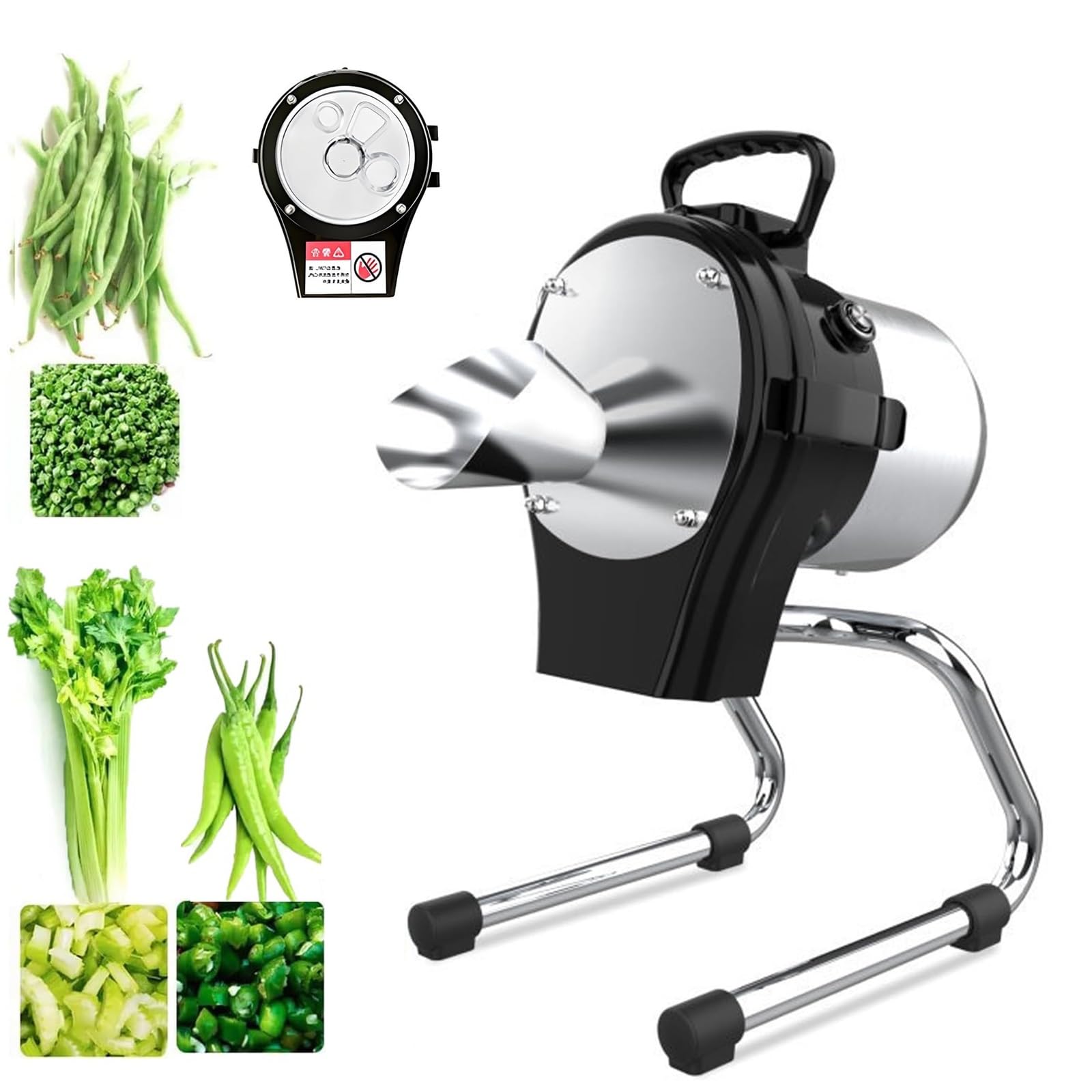 asdchZen Electric Vegetable Chopper With Adjustable Thickness And High-Speed Motor For Efficient Food Preparation,Fc-110Lk