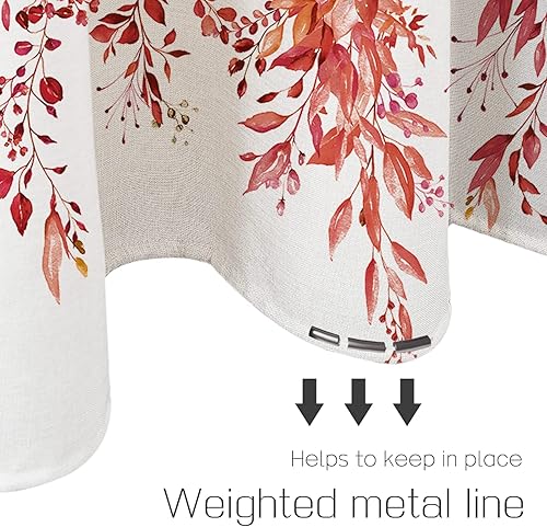 Vista 71 de Tititex - Juego de cortinas de ducha de eucalipto verde oliva, hojas de acuarela en la parte superior con decoración floral de baño, 60 x 72 Hojas