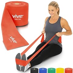 Vive Professional Resistance Bands - 25 Yard Non-Latex Roll for Physical Therapy Lower and Upper Body Exercise Workout