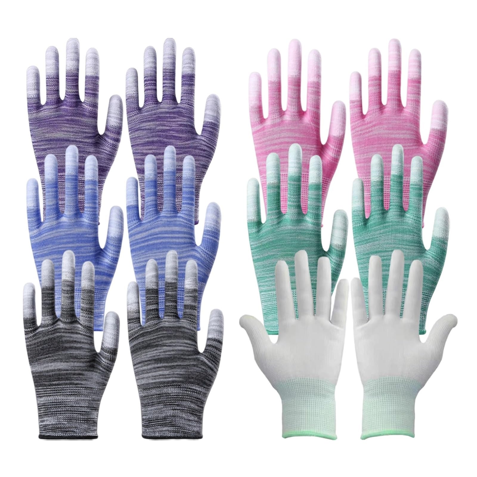 Gants de travail antidérapants lot de 6 paires pour jardinage et bricolage léger