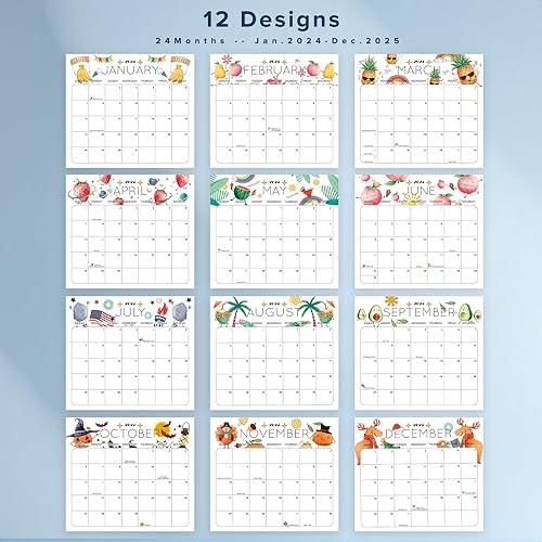 Miniatura 2 de Calendario magnético para refrigerador  Calendario magnético para nevera  Funciona desde enero de 2024 hasta diciembre de 2025  24  Calendario