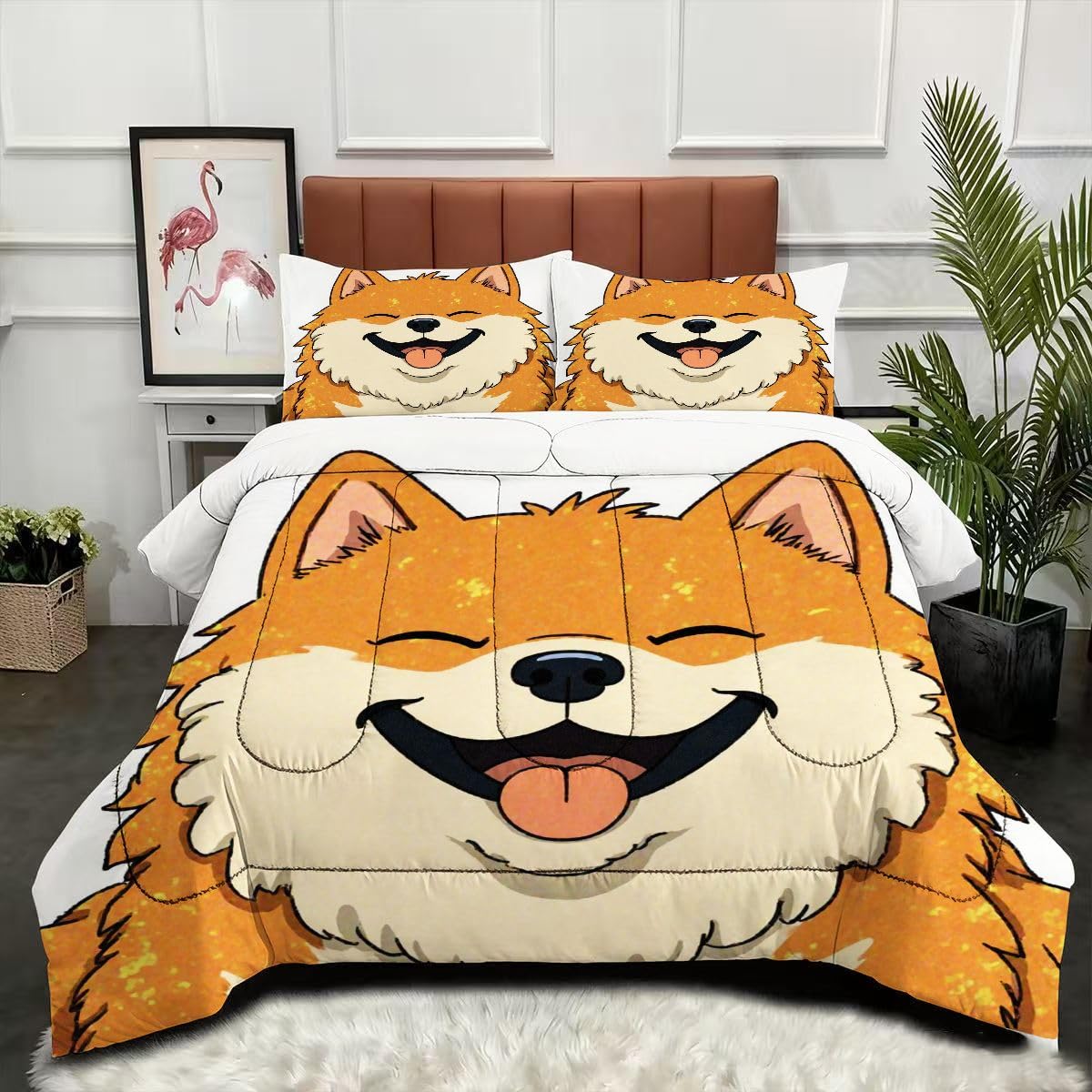 Couette 240x260 Chien de qualité supérieure en microfibre douce et finitions soignées