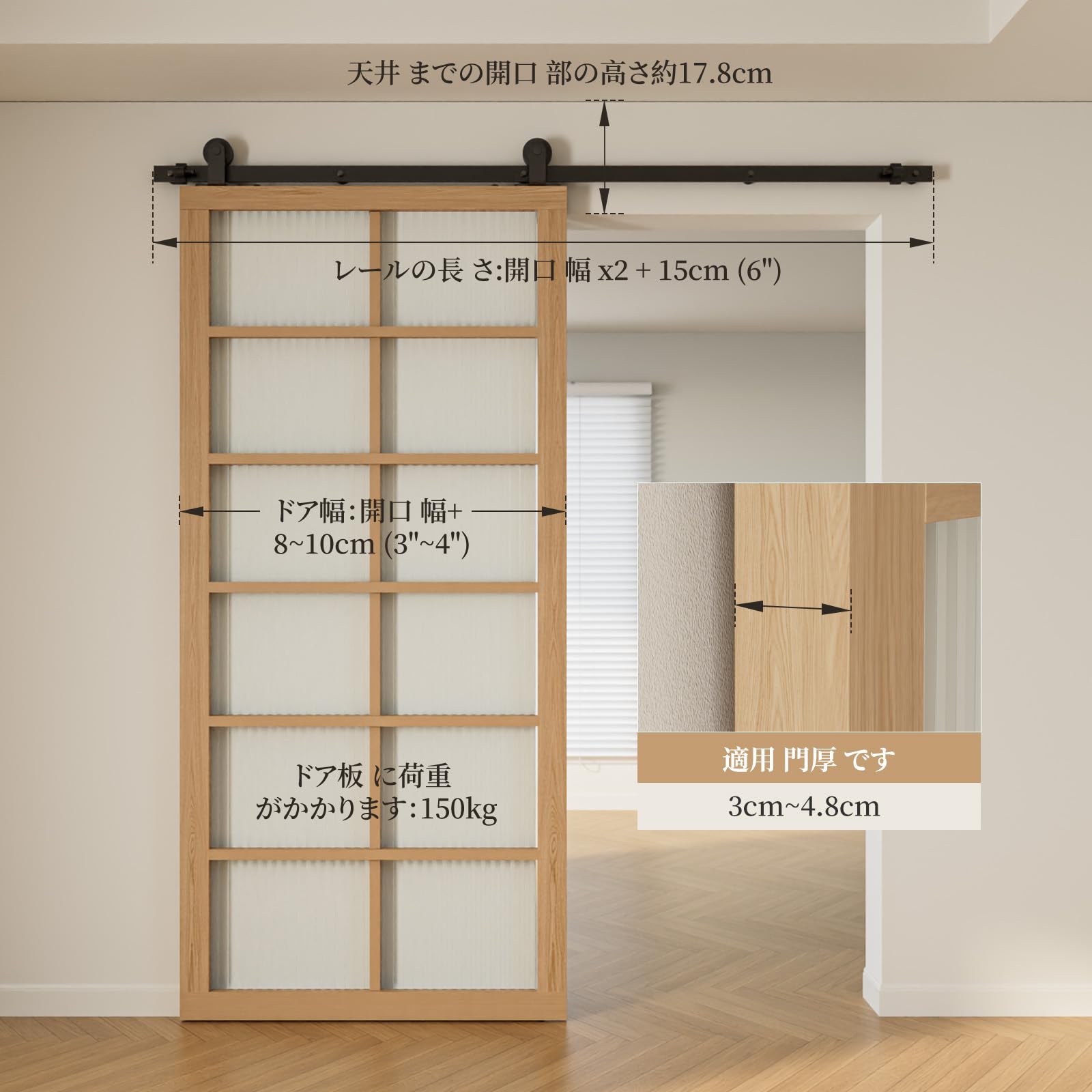 レトロ 引き戸 Amazon.co.jp: CCJH 5FT/1.52m レトロスチール引き戸 レール吊り引き戸
