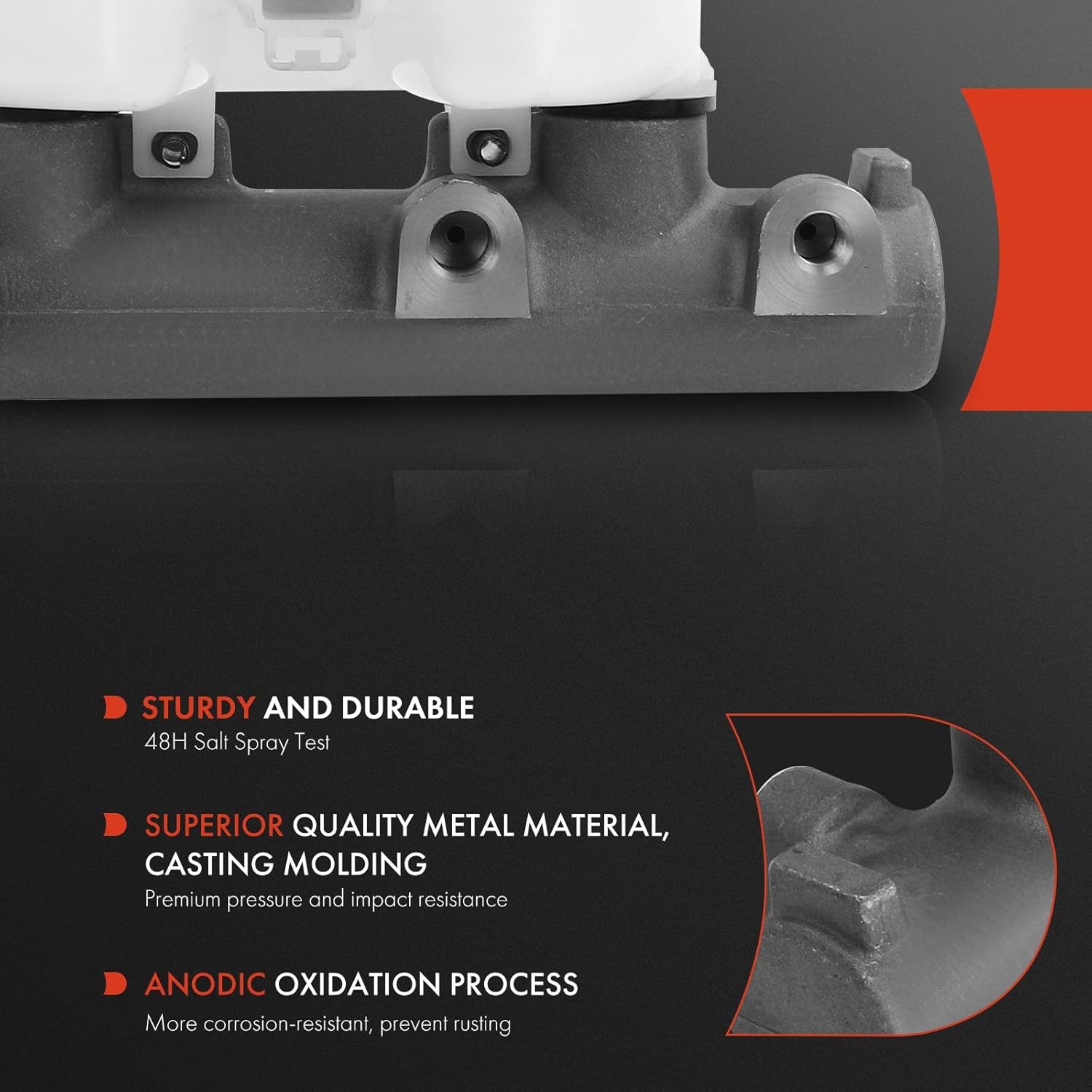 A-Premium Brake Master Cylinder with Reservoir and Cap Compatible with Ford and Lincoln Vehicles - For F-150 2004-2008, Mark LT 2006-2008 -Replaces 4L3Z-2140-AB, 4L3Z-2140-AB, 6L3Z-2140-A, 7L3Z 2140-A