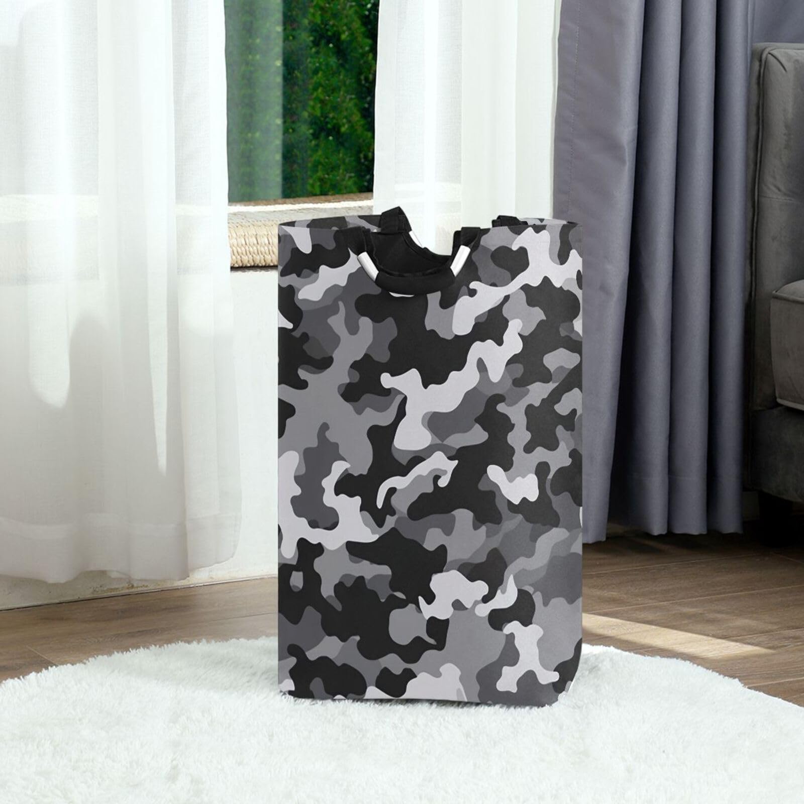 Jihqo Laundry Hamper Basket St Patrick's Clover Pattern Collapsible Nursery Storage Bin Waterproof Clothing Baskets for Home Bedroom Bathroom Washing Room