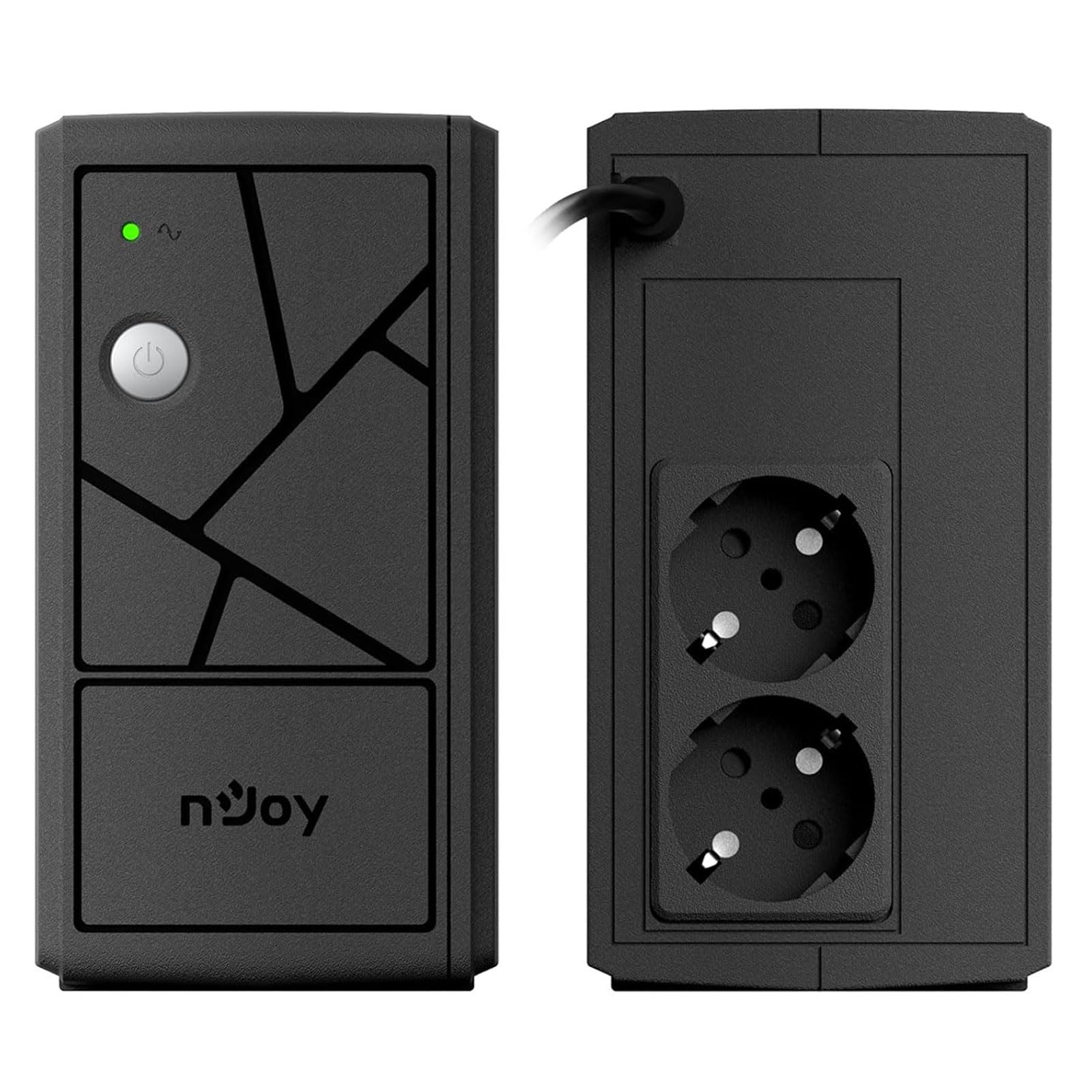 NJOY Keen 800 UPS 800VA 480W Line Interactive AVR 2 Uscite Schuko Garanzia 3 Anni