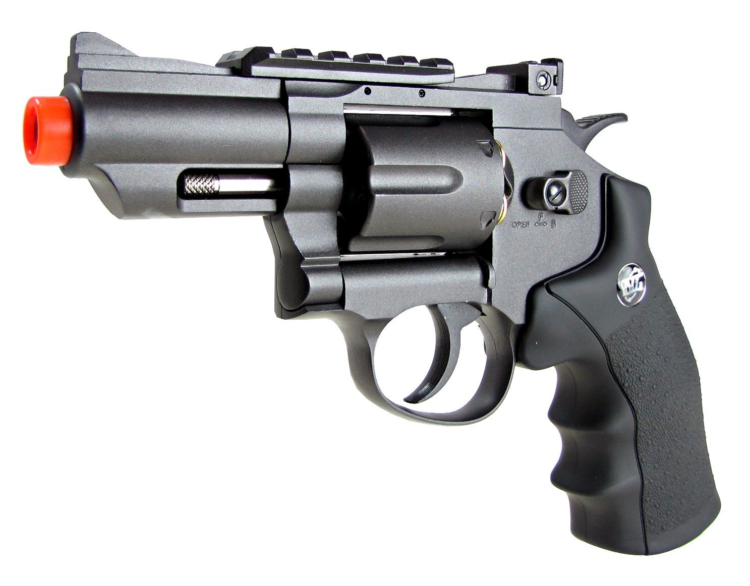 sdcnr708bb - tsd/wg model 708 co2 gas black revolver(Airsoft Gun)