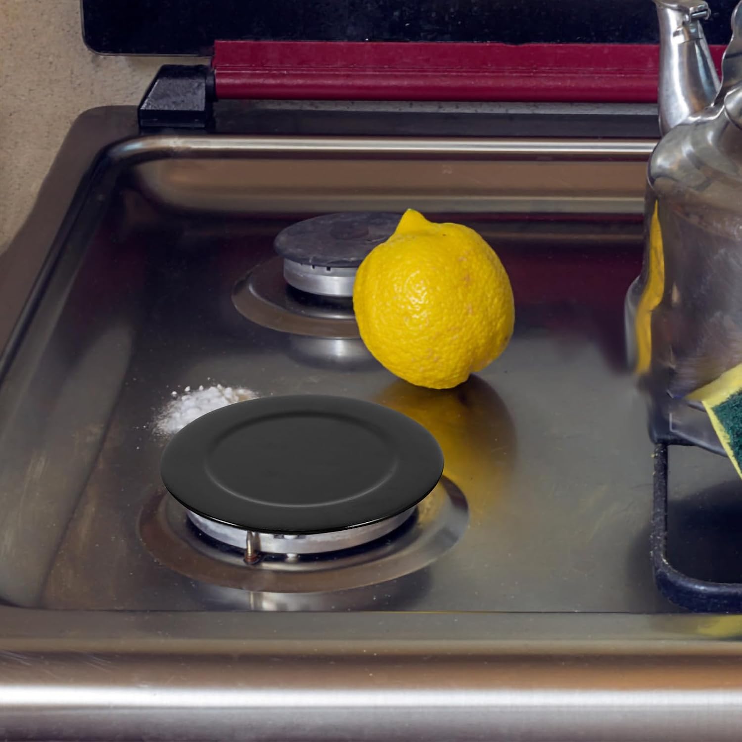 Gas Stove Burner Caps Replacement Covers for Gas Stove Top, Iron Material Easy Installation and Enhanced Safety, Kitchen Flame Cap Cover Protector