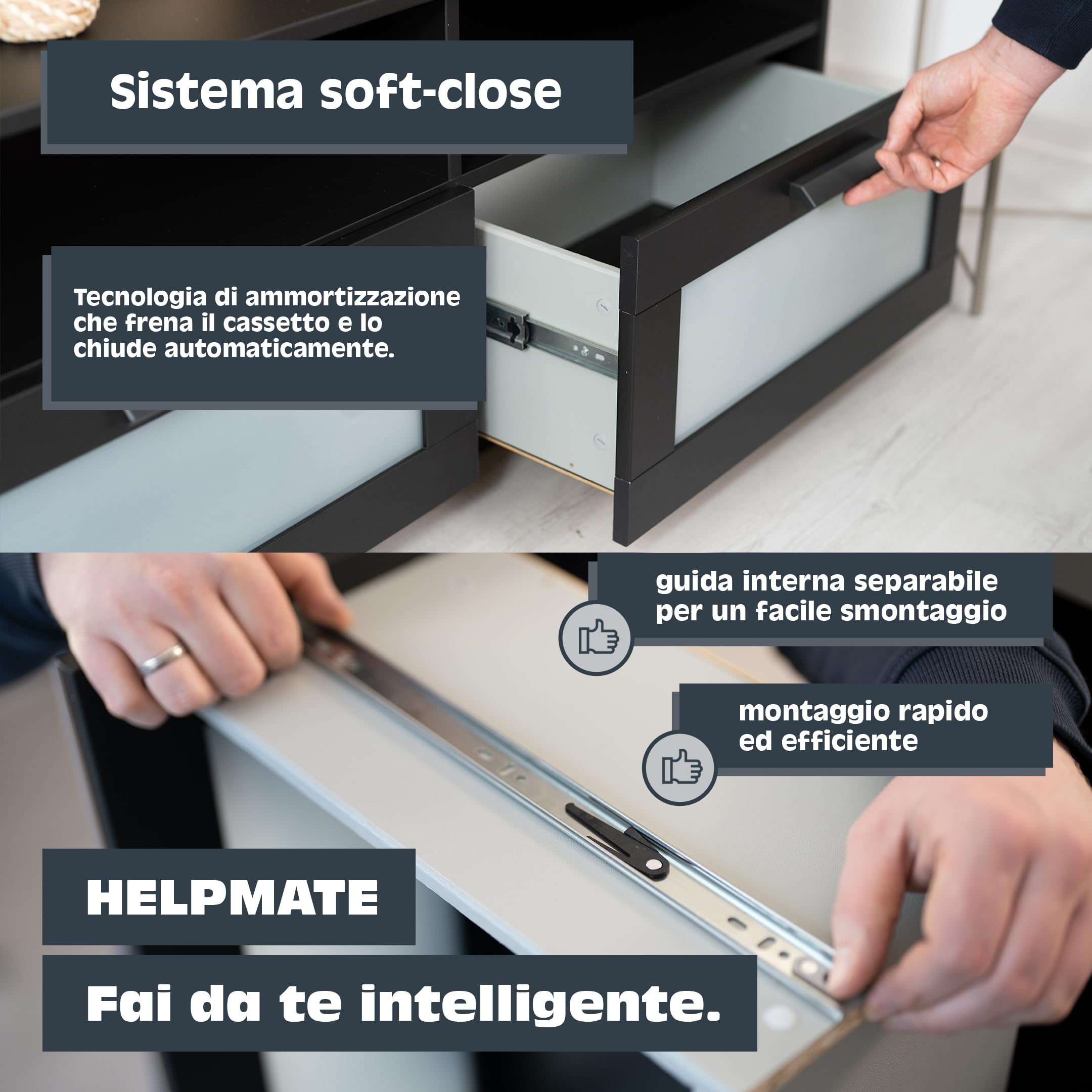 Guide Per Cassetti Guide Ad Estrazione Totale ... - Leroy Merlin - Foto 13