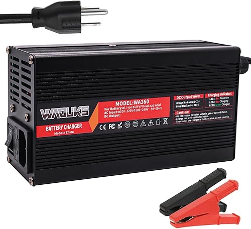 16.8V 20A Charger 16.8V Li-ion Battery Charger Output Alligator Clip Used for 4S 14.8V Lithium Battery Pack