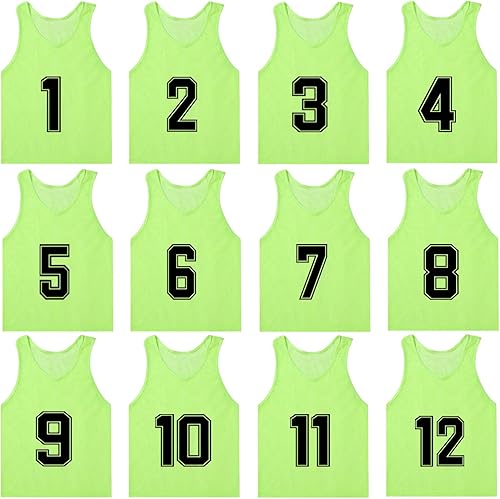 MTTYYD Chalecos de práctica de equipo de entrenamiento de malla de nailon para adultos y jóvenes, baberos de fútbol numerados